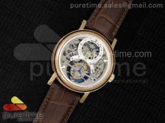 Classique 2932 RG AXF Tourbillon Skeleton Dial on Brown Leather Strap