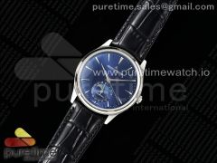 Master Ultra Thin Moon SS APSF 1:1 Best Edition Blue Dial on Black Leather Strap SA925 Super Clone