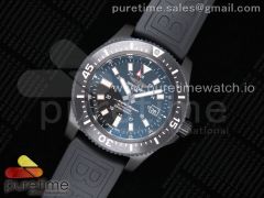 Superocean 44mm Special PVD OXF 1:1 Best Edition Black Dial on Black Rubber Strap A2824