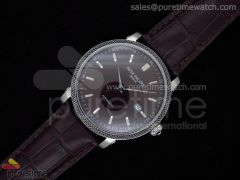 Geneve 42mm SS Brown Dial on Brown Leather Strap A2824