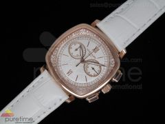 Ladies Complicated Watches 7071 RG Quartz White on White Strap