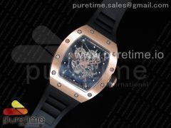 RM035-02 Americas RG KVF Best Edition Skeleton Dial on Black Rubber Strap MIYOTA8215