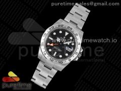 Explorer II 42mm 216570 Black 904L SS GMF 1:1 Best Edition Black Dial on Bracelet A3186 CHS V2