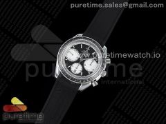 Speedmaster Racing Master SS HRF Maker Black/White Dial on Black Rubber Strap A7750