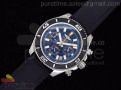 SuperOcean Chrono Abyss SS Black/Orange Stick Dial on Rubber Strap Jap Quartz