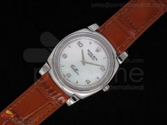 Cellini SS Silver Dial Brown Leather Strap Swiss Quartz