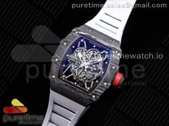 RM035-02 Real NTPT ZF 1:1 Best Edition Skeleton Dial on White Rubber Strap NH05A V3