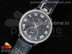 Chopard Louis-Ulysse The Tribute SS Black Dial on Black Leather Strap A6498