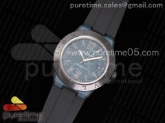Diagono Magnesium PVD GF 1:1 Blue Textured Dial on Black Rubber Strap MIYOTA 9015 V2