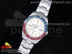 Vintage GMT Master Blue/Red Bezel White Dial on SS Bracelet A2836