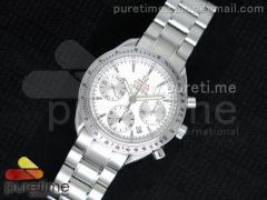 Speedmaster Chronometer SS White Dial on SS Bracelet A7750