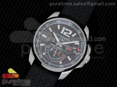 Mille Miglia SS Real Power Reserve Black Textured dial on Black Rubber Strap A2824