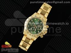 Daytona 116508 APSF 1:1 Best Edition Green Dial on YG Bracelet SH4130