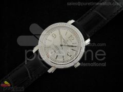 Calatrava SS Diamond Bezel Cream Dial