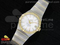 Constellation 38mm SS White MOP Dial YG Bezel on SS/YG Bracelet ETA-2824