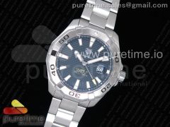 Aquaracer Calibre 5 SS 43mm OXF 1:1 Best Edition SS Bezel Black Dial on SS Bracelet SW200