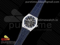 Defy Classic LF 1:1 Best Edition Skeleton Blue Dial on Blue Gummy Strap A2892