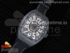 Vanguard Automatic Carbon Black/White Carbon Dial on Black Nylon/Rubber Strap NH35A