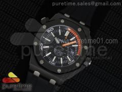 Royal Oak Offshore Diver Real Ceramic V6F Best Edition on Black Rubber Strap A3120 V2 (Free Extra Rubber Strap)