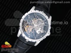 Excalibur Rddbex0393 SS BBR Best Edition Skeleton Dial on Black Leather Strap A2136 Tourbillon