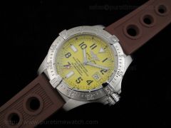 Avenger Seawolf Yellow Dial on Brown OR Strap